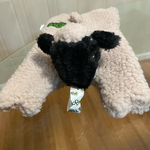 goDog Chew Guard  Technology Pink Sheep 14” Plush Dog Toy with Squeaker - Picture 7 of 8